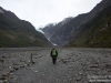 Eija walking to the glacier
